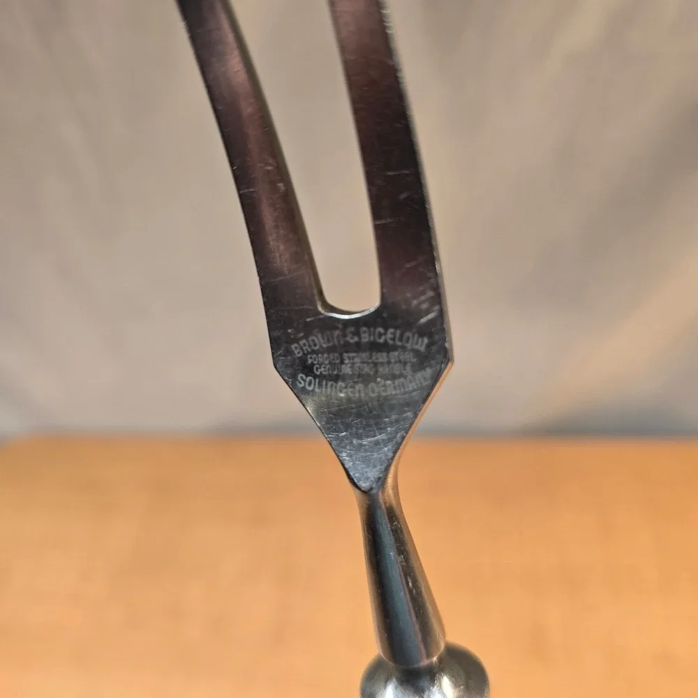 Vintage Stag Antler Handle Meat Carving Serving Fork 11